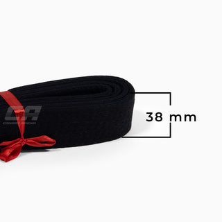 Band zwart Arawaza Luxe katoen 38 mm