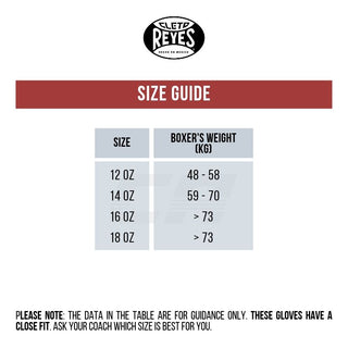 Gants de boxe Cleto Reyes Sparring CE6 Blanc-or