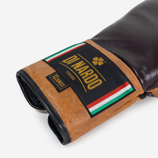 Bokshandschoenen Di Nardo met Veters 12 Oz Bourgogne-cognac-vintage-Combat Arena