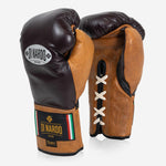 Bokshandschoenen Di Nardo met Veters 12 Oz Bourgogne-cognac-vintage-Combat Arena
