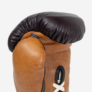 Bokshandschoenen Di Nardo met Veters 12 Oz Bourgogne-cognac-vintage-Combat Arena