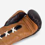 Bokshandschoenen Di Nardo met Veters 12 Oz Bourgogne-cognac-vintage-Combat Arena