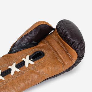 Bokshandschoenen Di Nardo met Veters 12 Oz Bourgogne-cognac-vintage-Combat Arena