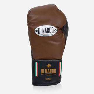 Bokshandschoenen Di Nardo met Veters 12 Oz Bruin-zwart-Combat Arena