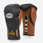 Bokshandschoenen Di Nardo met Veters 18 Oz Zwart-bruin-Combat Arena