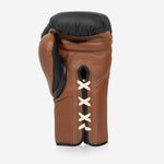 Bokshandschoenen Di Nardo met Veters 18 Oz Zwart-bruin-Combat Arena