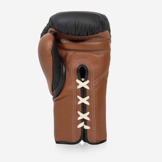 Bokshandschoenen Di Nardo met Veters 18 Oz Zwart-bruin-Combat Arena