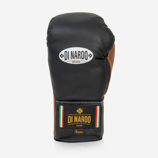 Bokshandschoenen Di Nardo met Veters 18 Oz Zwart-bruin-Combat Arena