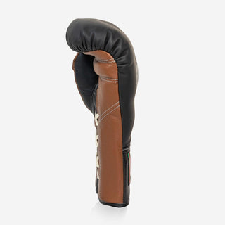 Bokshandschoenen Di Nardo met Veters 18 Oz Zwart-bruin-Combat Arena