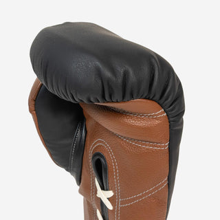 Bokshandschoenen Di Nardo met Veters 18 Oz Zwart-bruin-Combat Arena