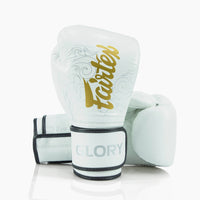 Gants de boxe Fairtex x Glory BGVG3 Blanc-or-Combat Arena