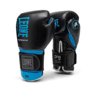 Gants de boxe Leone Professional 2 GN115C Bleu 14 Oz 