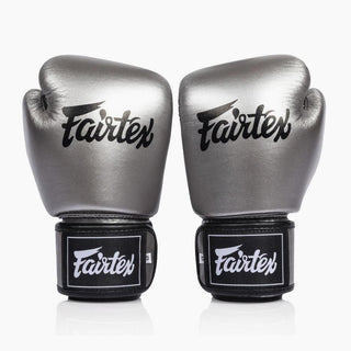 Gants de Muay Thai Fairtex BGV1C-Plus Gun Metallic-Combat Arena