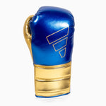 Bokshandschoenen Adidas Hybrid 500 Pro met Veters Blauw-goud 