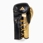 Bokshandschoenen Adidas Hybrid 500 Pro met Veters Zwart-goud 