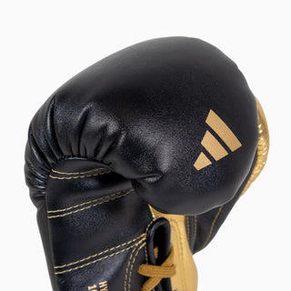 Bokshandschoenen Adidas Hybrid 500 Pro met Veters Zwart-goud 