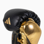 Bokshandschoenen Adidas Hybrid 500 Pro met Veters Zwart-goud 
