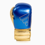 Gants de boxe Adidas Hybrid 500 Pro avec Velcro Bleu-or 