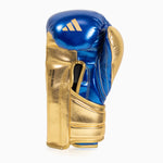 Gants de boxe Adidas Hybrid 500 Pro avec Velcro Bleu-or 
