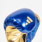 Gants de boxe Adidas Hybrid 500 Pro avec Velcro Bleu-or 