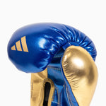 Gants de boxe Adidas Hybrid 500 Pro avec Velcro Bleu-or 