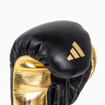Bokshandschoenen Adidas Hybrid 500 Voor tegen Klittenband Zwart-goud 
