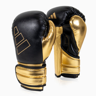 Bokshandschoenen Adidas Hybrid 500 Voor tegen Klittenband Zwart-goud 