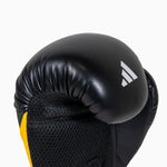 Gants de boxe Adidas Speed Tilt 200 WAKO 10 Oz Noir-jaune-blanc 
