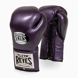Gants de boxe Cleto Reyes Professionnel CB2 Violet avec lacets 