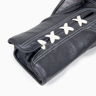 Bokshandschoenen Di Nardo met veters 16 Oz Grijs-zwart 