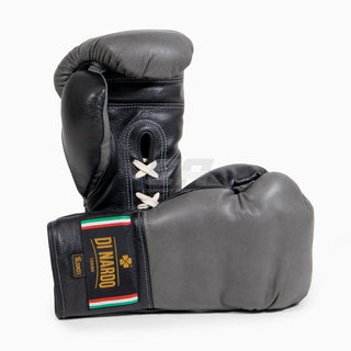 Bokshandschoenen Di Nardo met veters 16 Oz Grijs-zwart 