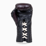 Gants de boxe Di Nardo avec lacets Bourgogne-Noir 14 oz 