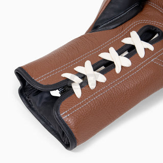 Gants de boxe Di Nardo avec lacets Noir-Marron 16 oz 