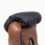 Gants de boxe Di Nardo avec lacets Noir-Marron 16 oz 