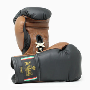 Bokshandschoenen Di Nardo met zwartbruine veters 16 oz
