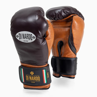Gants de boxe Di Nardo avec Velcro 14 Oz Bourgogne-cognac 