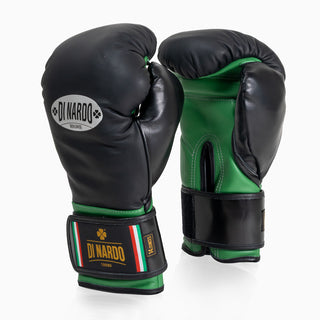 Gants de boxe Di Nardo avec Velcro 14 Oz Noir-vert 