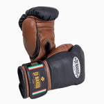 Bokshandschoenen Di Nardo met Klittenband 16 Oz Zwart-bruin 