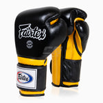 Bokshandschoenen Fairtex Mexicaanse stijl BGV9 Zwart-Geel