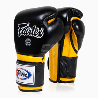 Bokshandschoenen Fairtex Mexicaanse stijl BGV9 Zwart-Geel