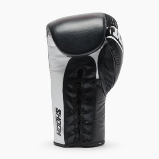 Bokshandschoenen Leone Shock Pro met veters GN057L Zwart 