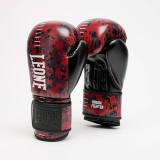 Gants de boxe Leone Urban Fighter GN335 camouflage rouge-noir 