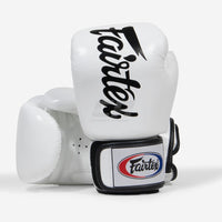 Gants de Muay Thai Fairtex BGV19 Deluxe Blanc-Combat Arena