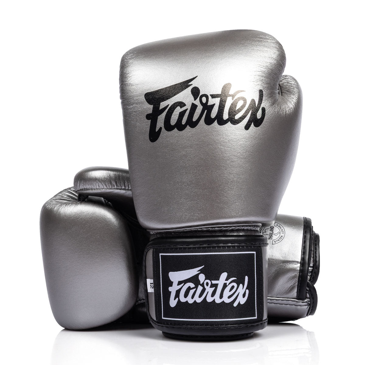 Gants de Muay Thai Fairtex BGV1C-Plus Gun Metallic 