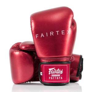 Gants de Muay Thai Fairtex Métallique BGV22 Rouge 
