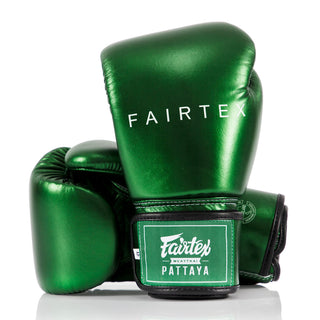 Gants de Muay Thai Fairtex Métallique BGV22 Vert 