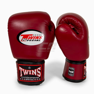 Thaibokshandschoenen Twins Special BGVL3 Wijn Rood