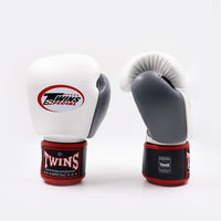 Thaibokshandschoenen Twins Special BGVL4 Zwart-wit-grijs