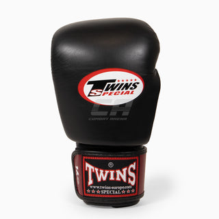Gants de Muay Thai Twins Special BGVL4 Rouge-noir-blanc