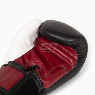 Gants de Muay Thai Twins Special BGVL4 Rouge-noir-blanc